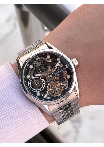 Otomatik Mekanizma Mehtap ve Güneş Kadranlı 2 Yıl Garantili Erkek Kol Saati OTM.13855.2 modelleri