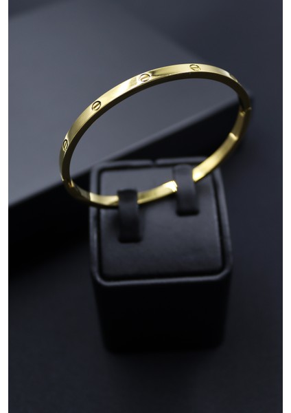 🌟Vida Detaylı Altın Kaplama Kadın Çelik Kelepçe Bileklik modelleri