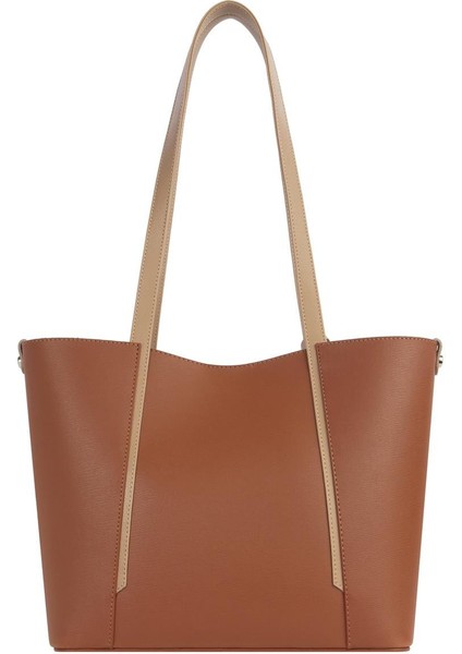 Kartlık Charm Detaylı Kadın El – Omuz Çantası - 7604 - Taba/vizon fırsatları