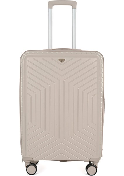 Parıs -O Pp 5pr Bej Unisex Orta Boy Valiz