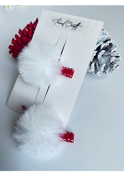 Beyaz Ponponlu 2’li Klips Toka fiyatları