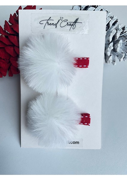 Beyaz Ponponlu 2’li Klips Toka fırsatları