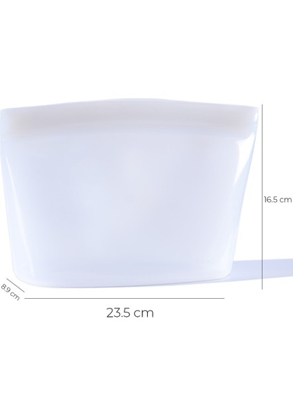 Lush Hava Sızdırmaz Kilitli Silikon Saklama Torbası 1500 ml | Şeffaf indirimleri