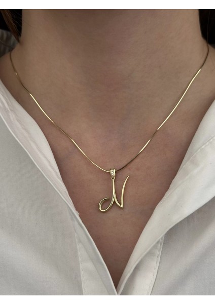 14 Ayar Altın N Harfi Kolye Ucu 437 fiyatları