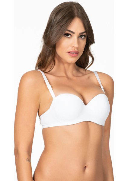 Straplez Dolgulu Sütyen | Beyaz 1110P modelleri