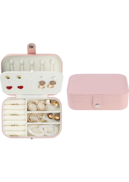 Bölmeli Takı Kutusu Pembe 16 x 11 x 6 cm