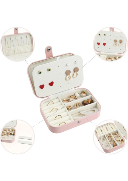 Bölmeli Takı Kutusu Pembe 16 x 11 x 6 cm