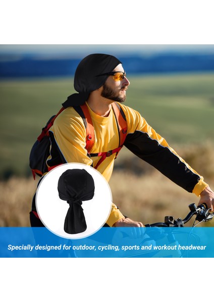 Hızlı Kuruyan Başörtüsü Saf Bisiklet Şapkası Yazlık Erkek Kapüşonlu Kafa Bandı Siyah (Yurt Dışından) indirimleri