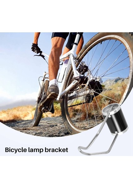 Süper Hafif Ön Işık Braketi Bisiklet Lambası Tutucu (Siyah Gümüş) (Yurt Dışından) fiyatları