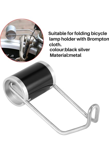 Süper Hafif Ön Işık Braketi Bisiklet Lambası Tutucu (Siyah Gümüş) (Yurt Dışından) modelleri