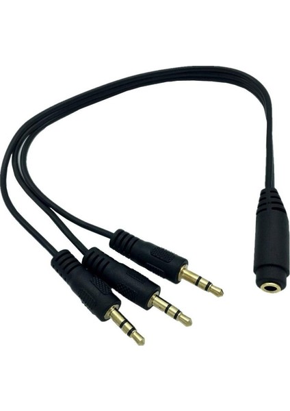 3.5 mm Stereo 1 Dişi - 3 Erkek 5+1 Ses Sistemi Çevirici