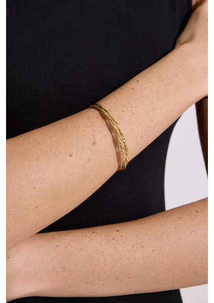 Sarmal Burgulu Kelepçe Gold