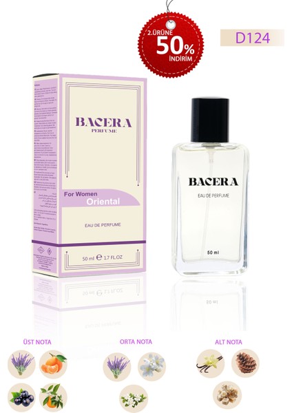 Bacera D124 Oriental Kadın Parfüm 50 ml