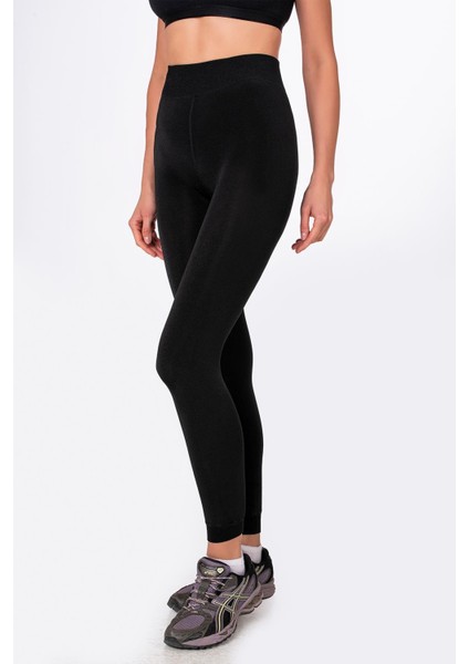 Kadın Termal Peluş Tayt | Siyah modelleri