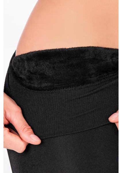 Kadın Termal Peluş Tayt | Siyah fırsatları