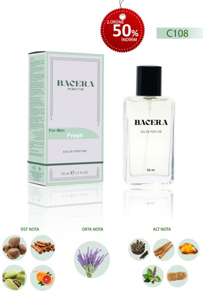 C108 Fresh Erkek Parfüm 50 ml