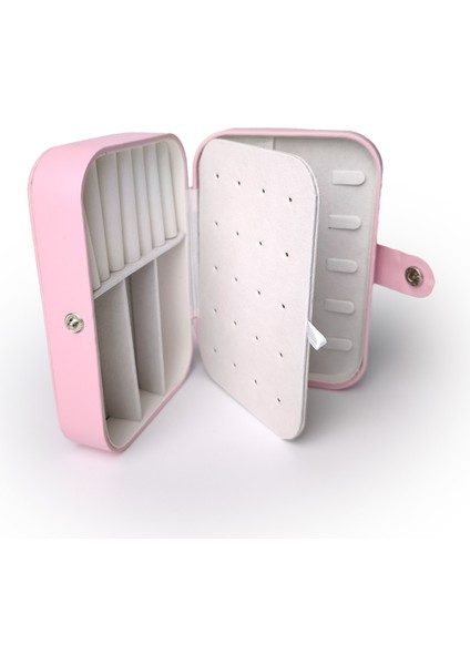 Bölmeli Takı Kutusu Pembe 16 x 11 x 6 cm