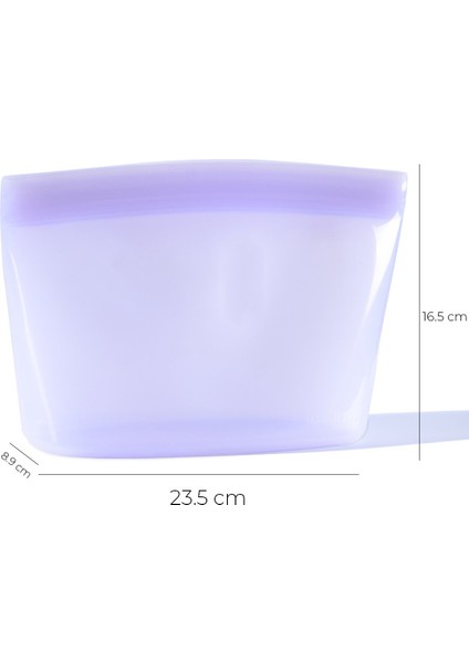 Lush Hava Sızdırmaz Kilitli Silikon Saklama Torbası 1500 ml | Mor indirimleri