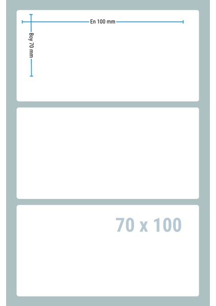 70x100mm Termal Etiket | 1 Rulo | 1000 Sarım | Ribonsuz | Kargo, Lojistik, Depo | Yapışkanlı