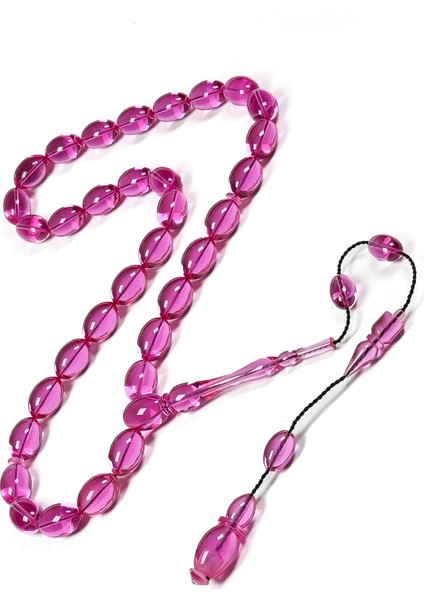 Üst Düzey Malzeme ve Işçilik Pembe Ateş Kehribar Tesbih