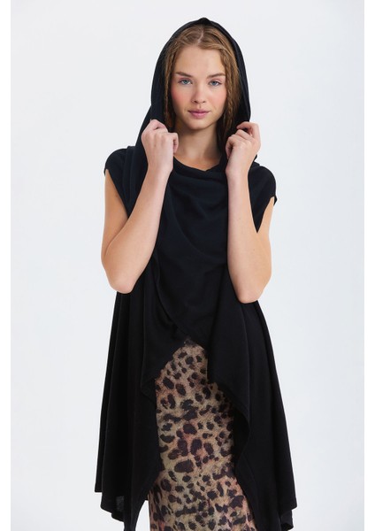 Dökümlü Salaş Triko Yelek Siyah fiyatları