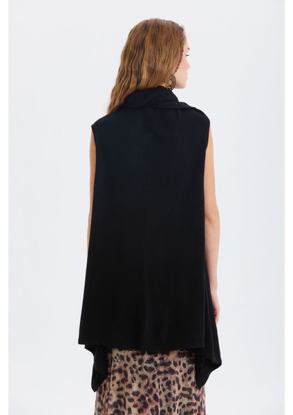 Dökümlü Salaş Triko Yelek Siyah fırsatları