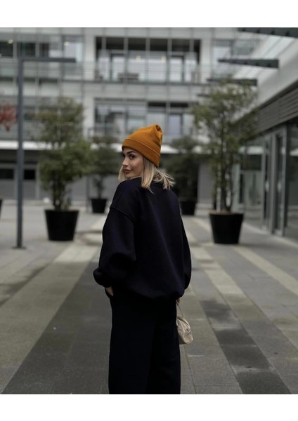 Bisiklet Yaka Üç Iplik Sweat Takım - Siyah -Vlmr indirimleri