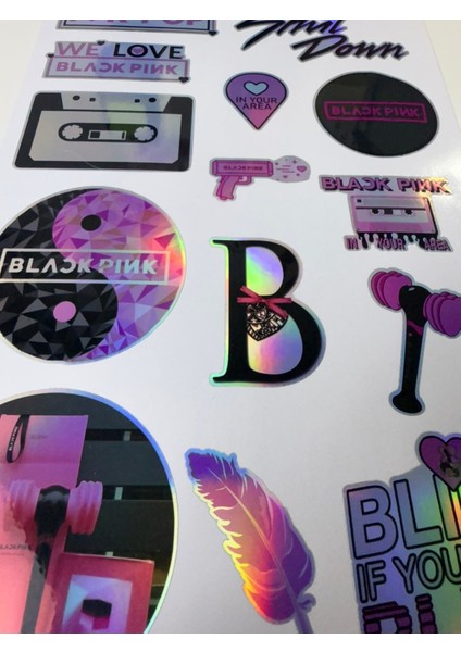 Blackpınk K-Pop Hologram Sticker Seti (14 Parça) – Laptop, Defter, Telefon Için Etiket modelleri