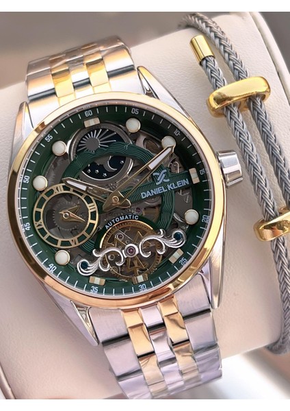 Otomatik Mekanizma Mehtap ve Güneş Kadranlı 2 Yıl Garantili Erkek Kol Saati OTM.13855.6