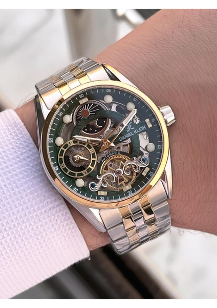 Otomatik Mekanizma Mehtap ve Güneş Kadranlı 2 Yıl Garantili Erkek Kol Saati OTM.13855.6 modelleri