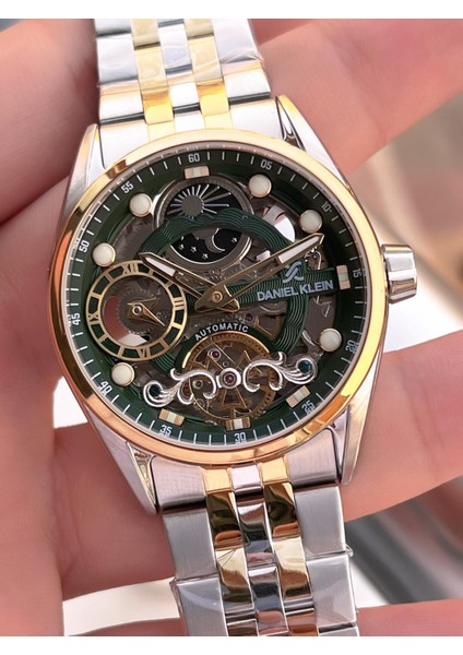 Otomatik Mekanizma Mehtap ve Güneş Kadranlı 2 Yıl Garantili Erkek Kol Saati OTM.13855.6 fırsatları