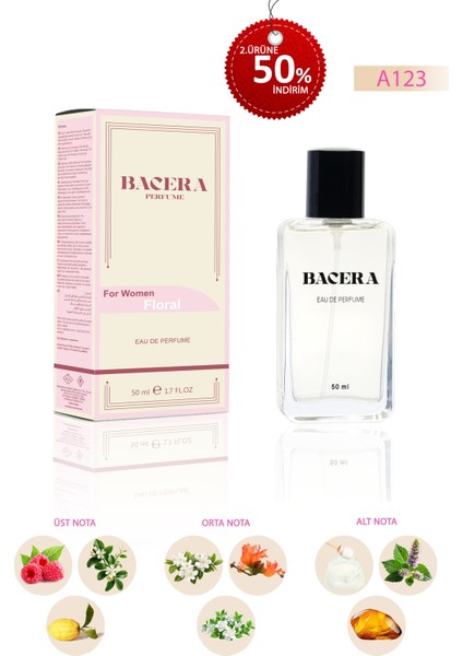 Bacera A123 Floral Kadın Parfüm 50 ml