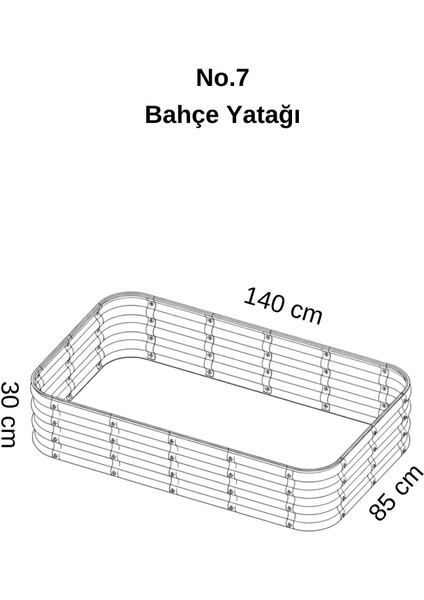 Modüler Yükseltilmiş Bahçe Yatağı Yükseltilmiş Sebze Yatağı No:7 (140X85) Bej