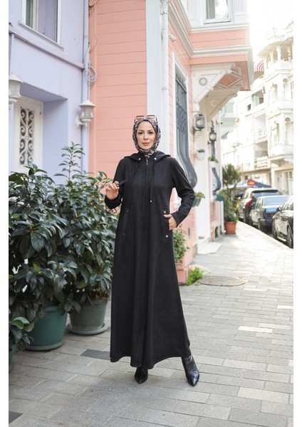 Melina Süet Kapüşonlu Kap – 422158