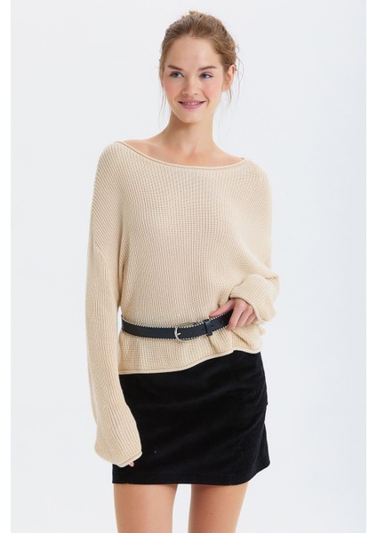 Boncuk Detaylı Bohem Kemer Siyah