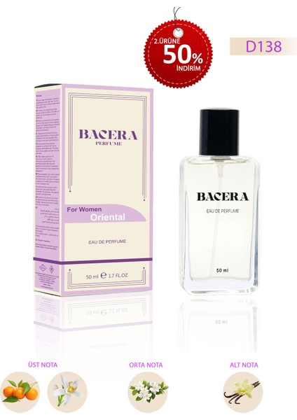Bacera D138 Oriental Kadın Parfüm 50 ml