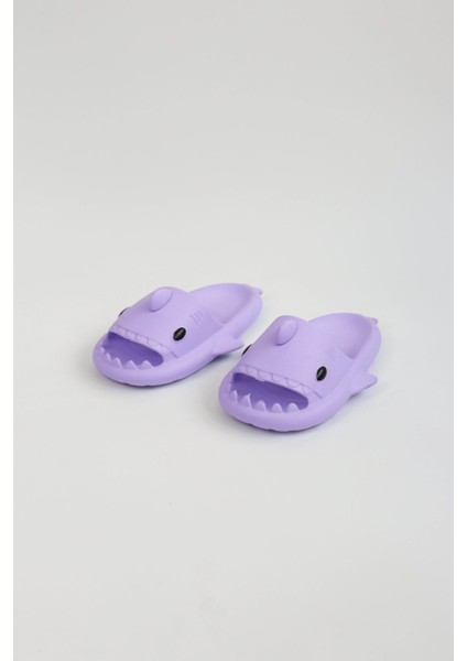 WG500 Köpekbalığı Mor Unisex Tam Ortopedik Terlik Shark Slides