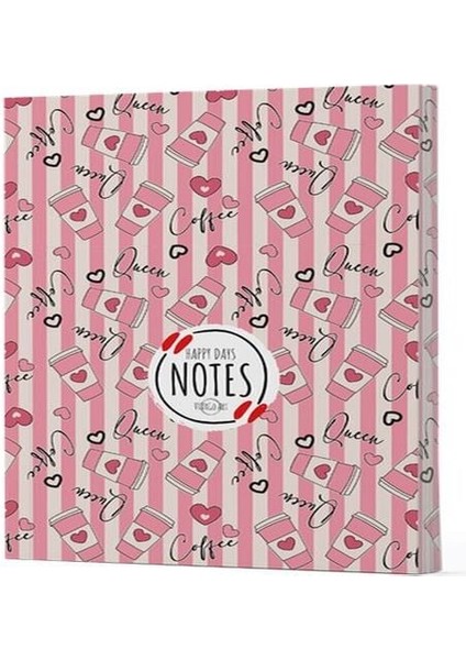 Kahve 8 - Yan Boyamalı Çizgili Defter