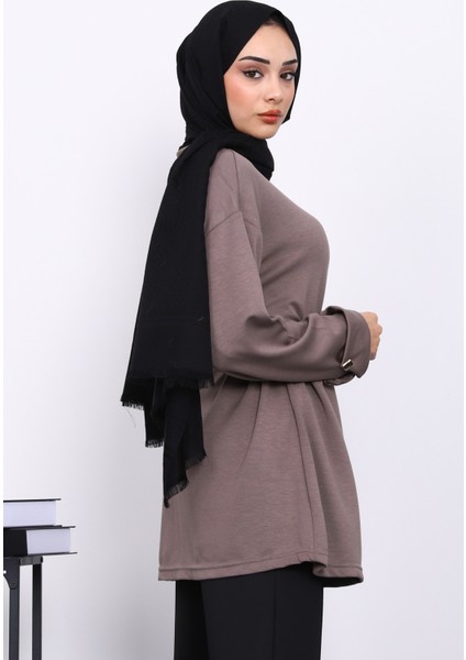 Koyuv Vizon Düğme Detaylı Modal Tunik fırsatları