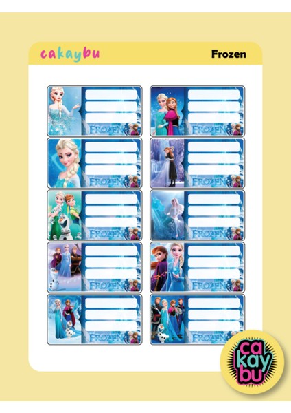 Okul Defter Etiket Yapıştırma Sticker