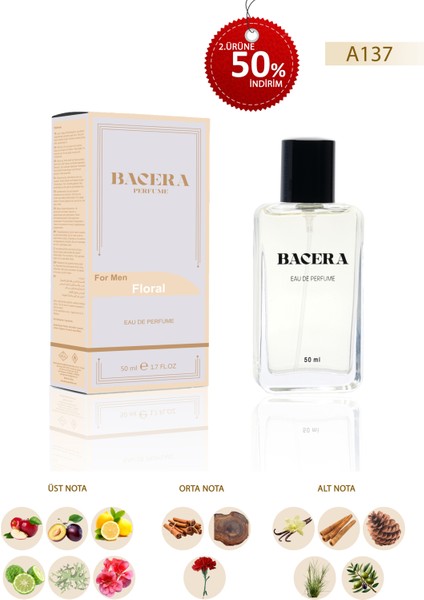 A137 Floral Erkek Parfüm 50 ml