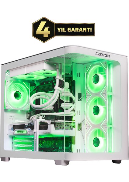 Tulpar Td3 V1.1.5 Amd Ryzen 7 9700X B850 Anakart 32GB 1tb RX9070 Xt Freedos Masaüstü Oyun Bilgisayarı - Beyaz