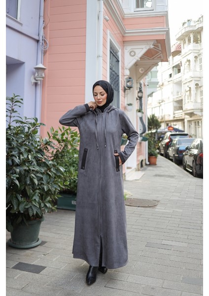 Melina Süet Kapüşonlu Kap – 422158