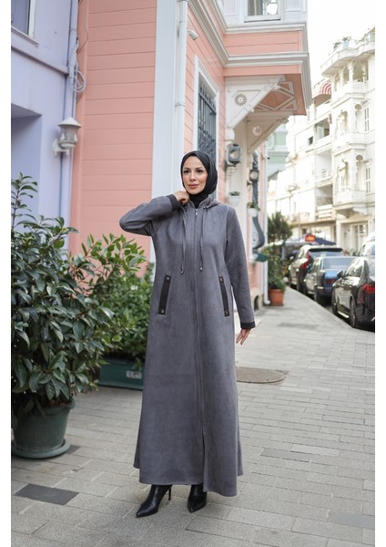 Melina Süet Kapüşonlu Kap – 422158