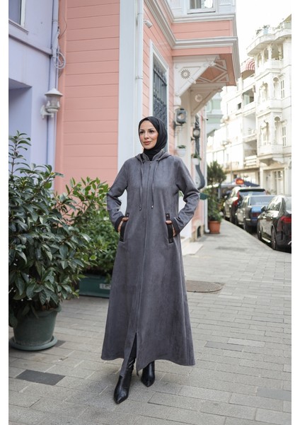 Melina Süet Kapüşonlu Kap – 422158