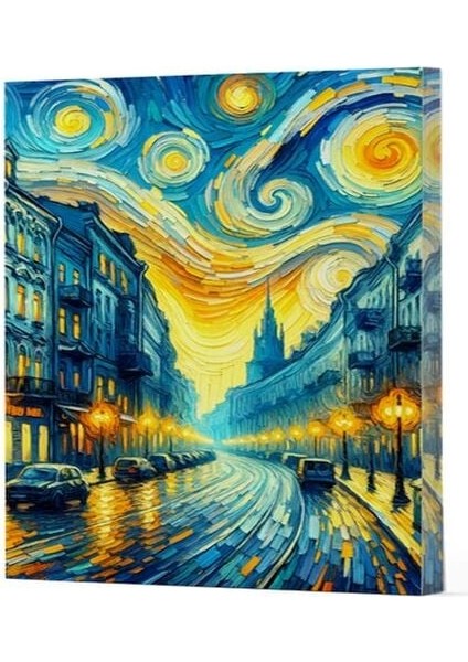 Van Gogh 6 - Sokak Çizgili Yan Boyamalı Defter