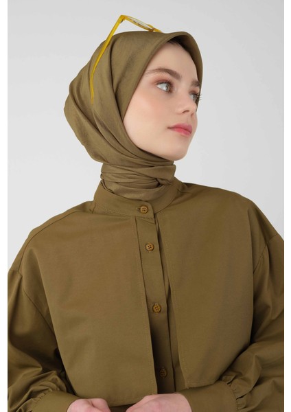 Soft Kraş Eşarp Yağ Yeşili