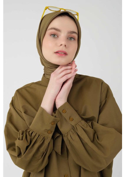 Soft Kraş Eşarp Yağ Yeşili