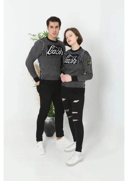 Erkek Bisiklet Yaka Yün Örmeli Triko Kazak - Siyah -Vlmr fiyatları