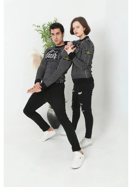 Erkek Bisiklet Yaka Yün Örmeli Triko Kazak - Siyah -Vlmr modelleri